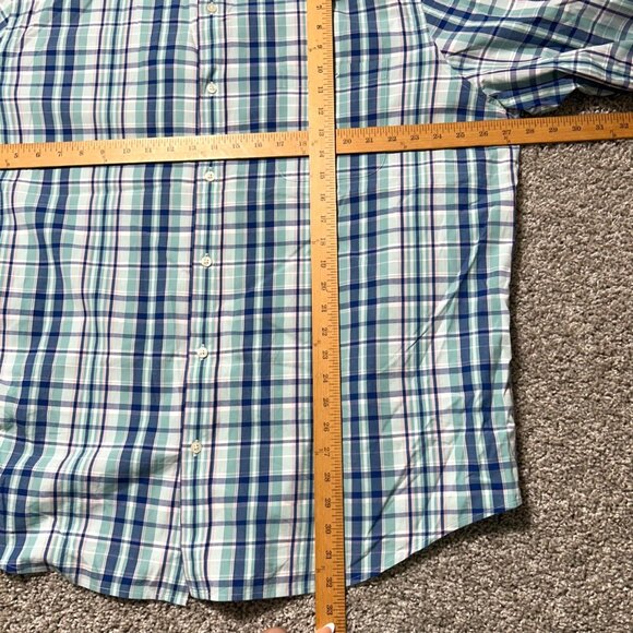 Vineyard Vines Men's Sz XXL Classic Fit Tucker Blue & Green Plaid Long Sleeve - Picture 7 of 8